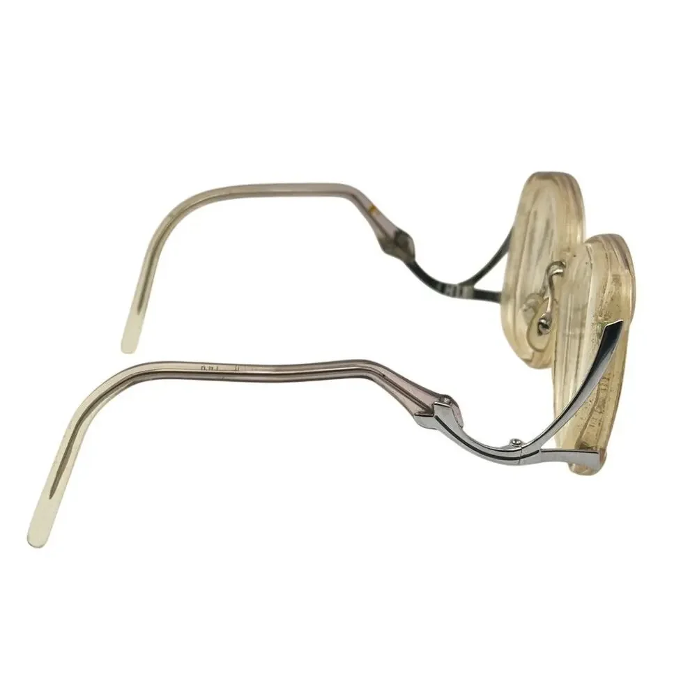 Vintage Oversized Clear Eyeglass Frames Gold Tone 54-16-140 USA